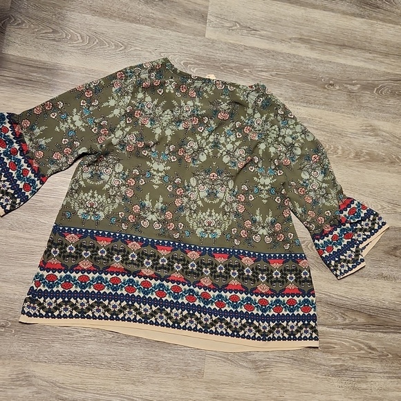 Spade & Heart crepe boho top 2X - Picture 4 of 4